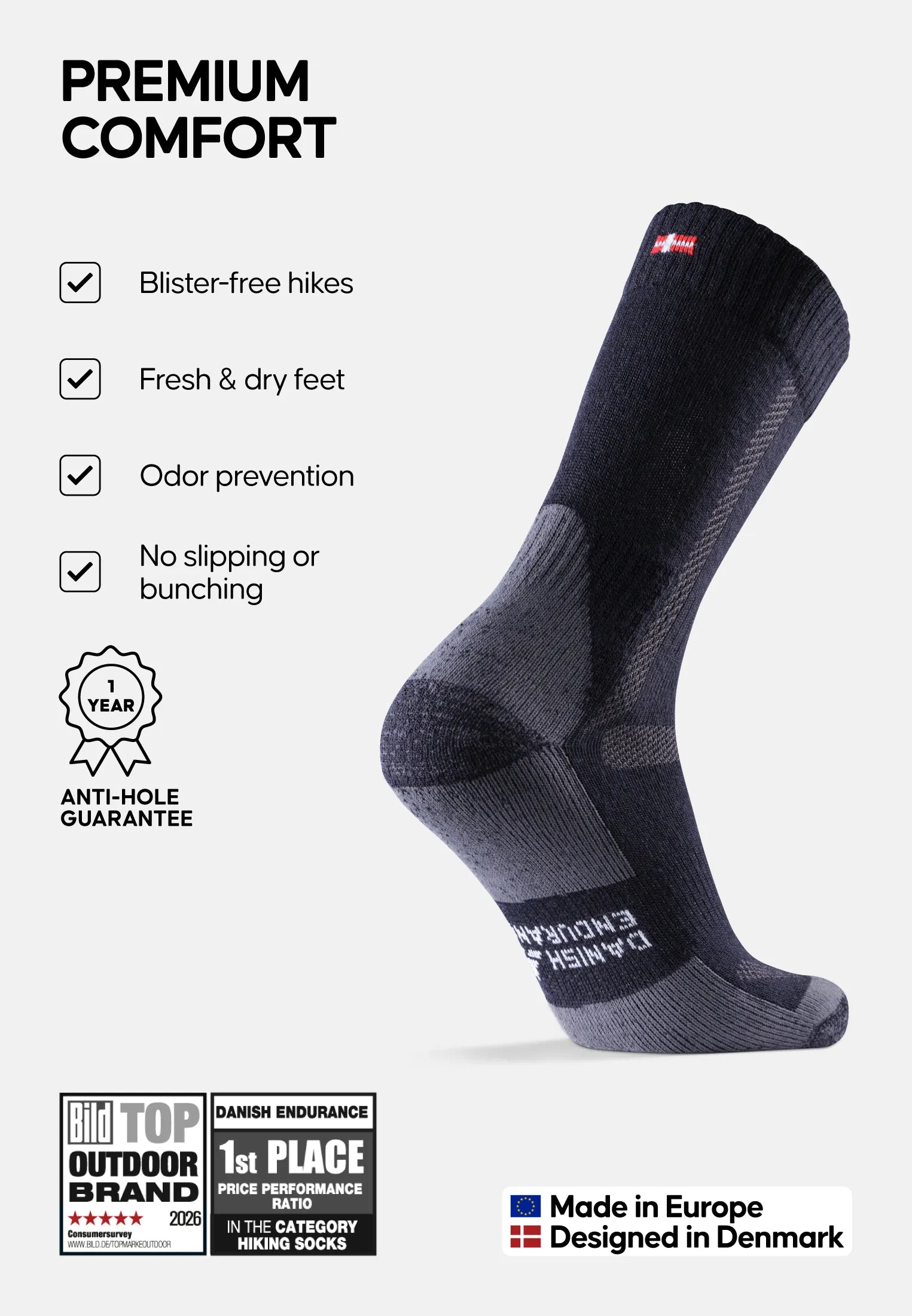 MERINO WOOL HIKING SOCKS
