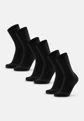 MERINO BUTTON CREW SOCKS - Black
