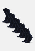 MERINO BUTTON CREW SOCKS - Dark Navy