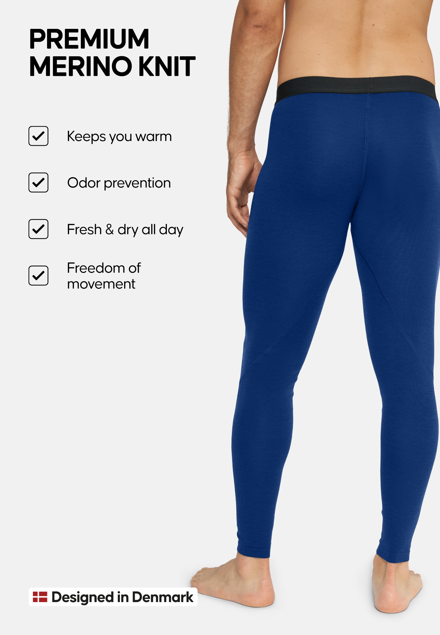 MERINO WOOL BASE LAYER PANTS FOR MEN (Outlet)