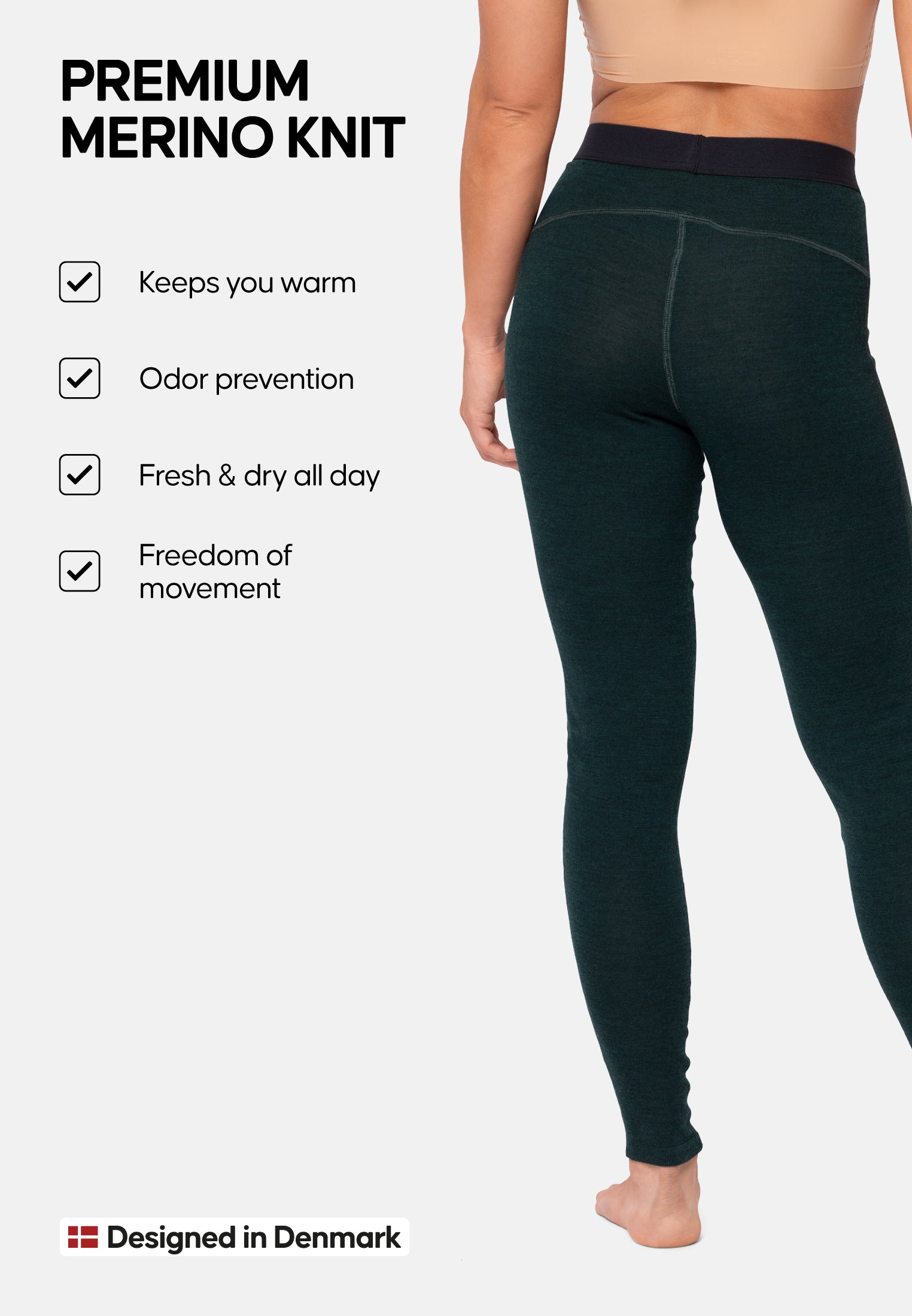 PANTALONI TERMICI DA DONNA IN LANA MERINO