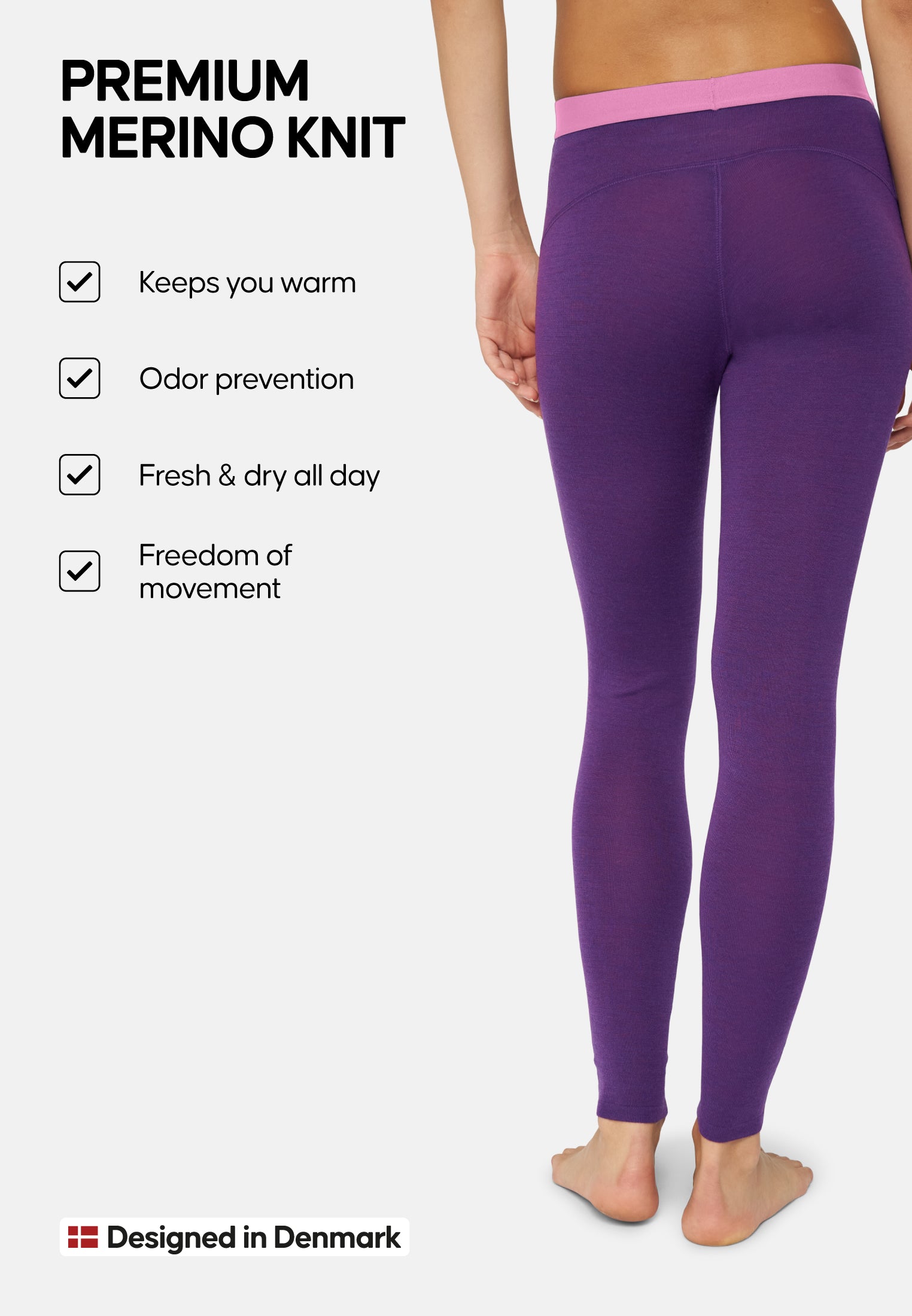 COLLANTS EN LAINE MERINOS, LEGGINGS BASELAYER POUR FEMMES (Outlet)