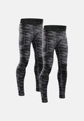 POWER COMPRESSION TIGHTS - Grey Camo