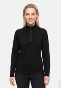 EXTREME MERINO HALF ZIP TRØJE - Sort