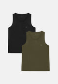 MOMENTUM RUNNING VEST - Black | Dark Olive