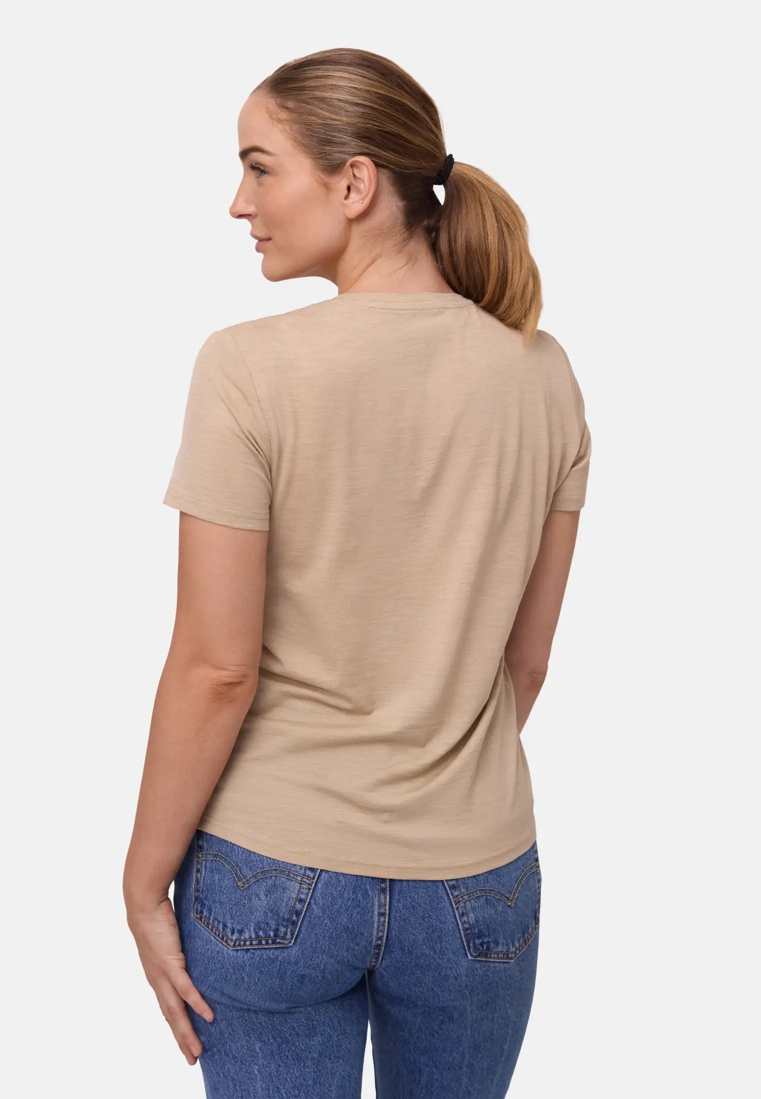 DAMES T-SHIRT VAN 100% MERINOWOL