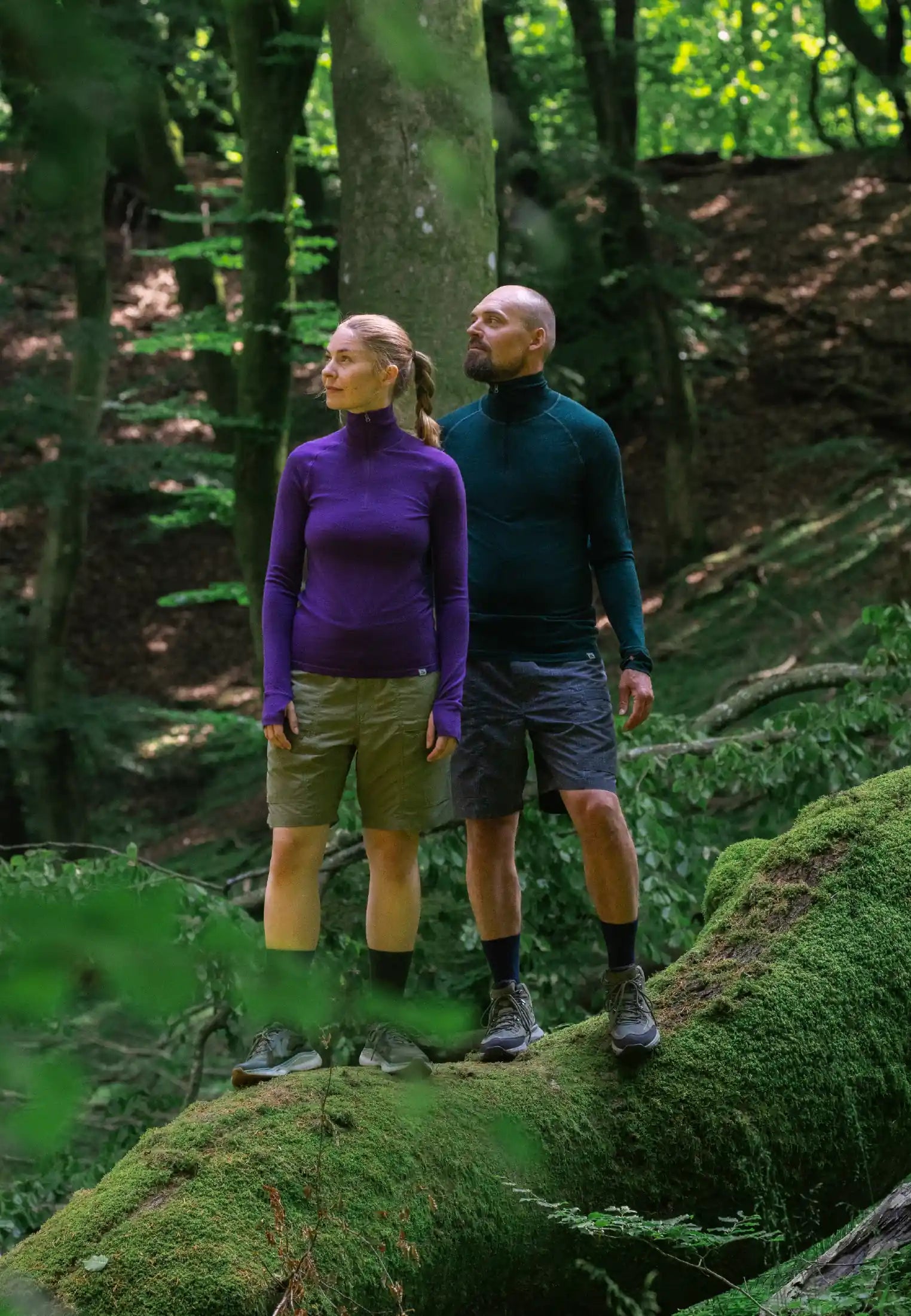 MERINO WOOL BASE LAYER HALF-ZIP SHIRT FOR WOMEN