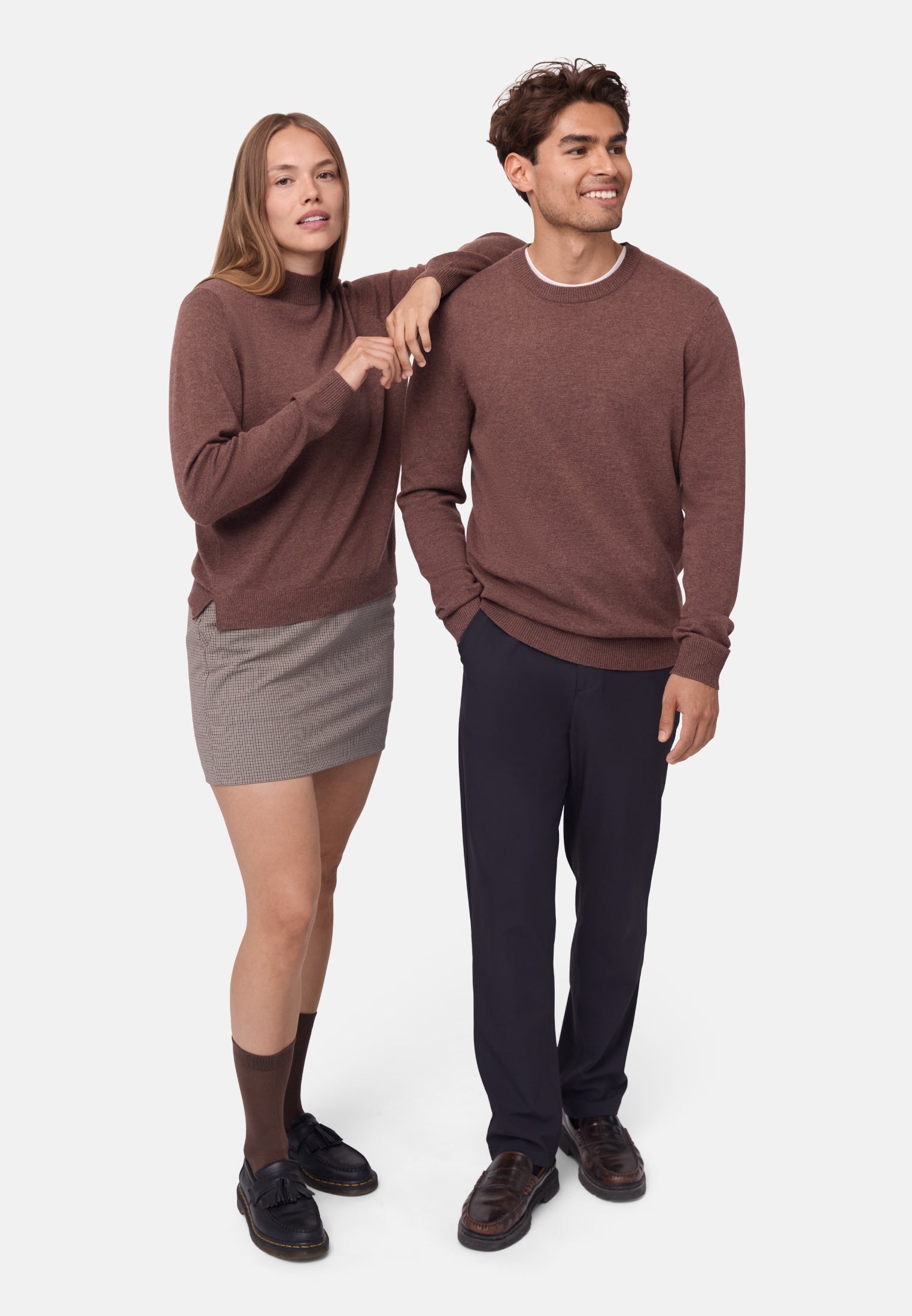 MAGLIONE A COLLO ALTO IN LANA MERINO E CASHMERE DA DONNA