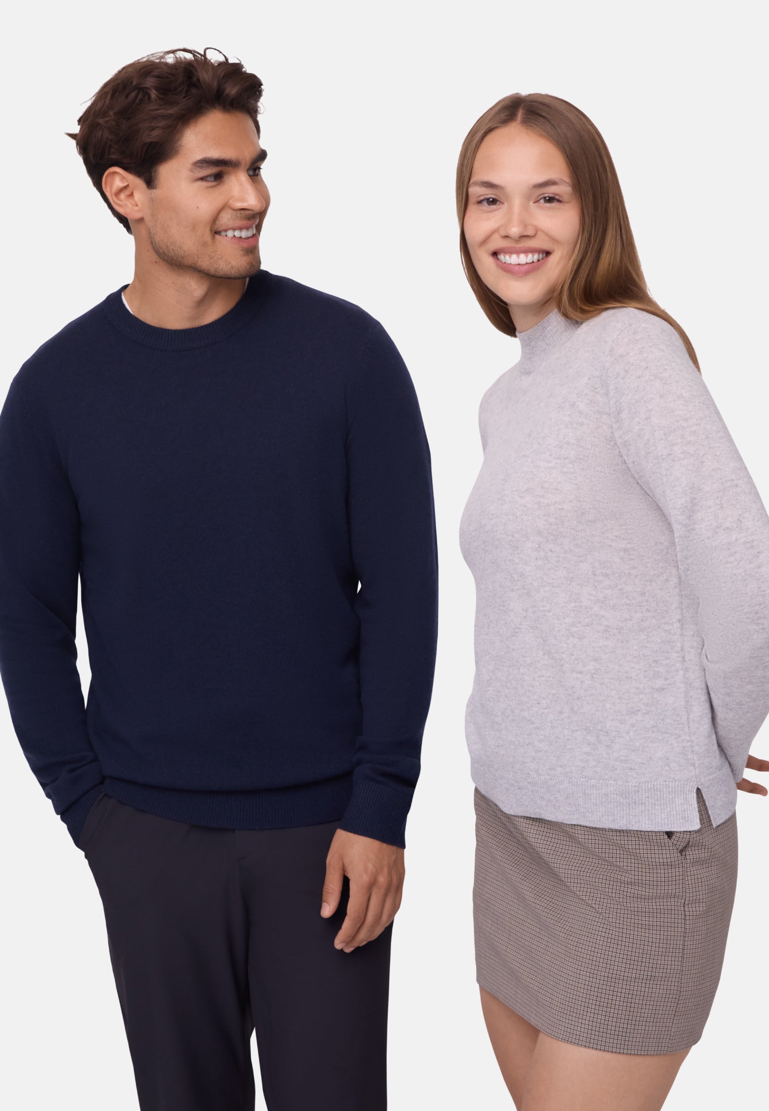 MAGLIONE A COLLO ALTO IN LANA MERINO E CASHMERE DA DONNA