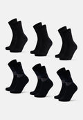 BAMBOO CREW SOCKS (Outlet) - Black | Argyle Blue