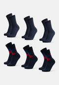 BAMBOO CREW SOCKS (Outlet) - Navy | Argyle Red
