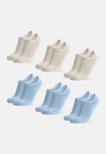 BAMBOO NO-SHOW STRØMPER (Outlet) - Off White | Light Blue