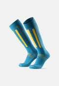 CHILDREN MERINO WOOL SKI SOCKS (Outlet) - Blue/Yellow