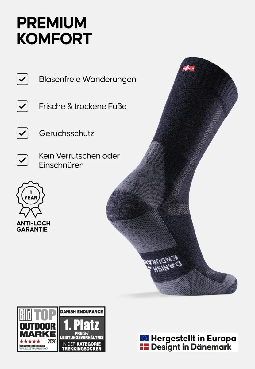 CLASSIC HIKING CREW SOCKS - DANISH ENDURANCE