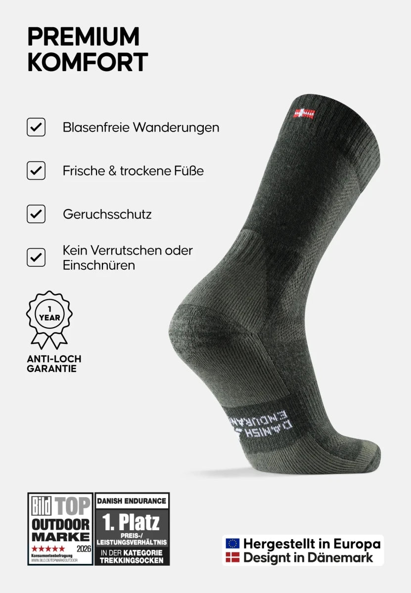 CLASSIC HIKING CREW SOCKS - DANISH ENDURANCE