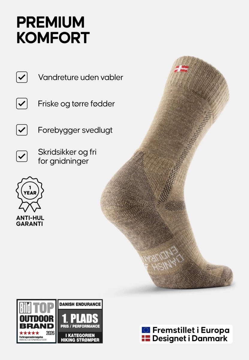 CLASSIC HIKING CREW SOCKS - DANISH ENDURANCE