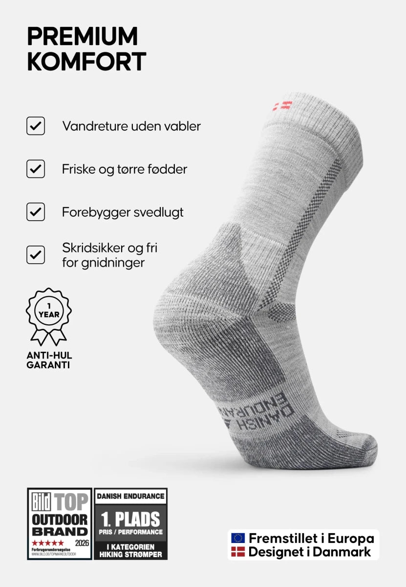CLASSIC HIKING CREW SOCKS - DANISH ENDURANCE