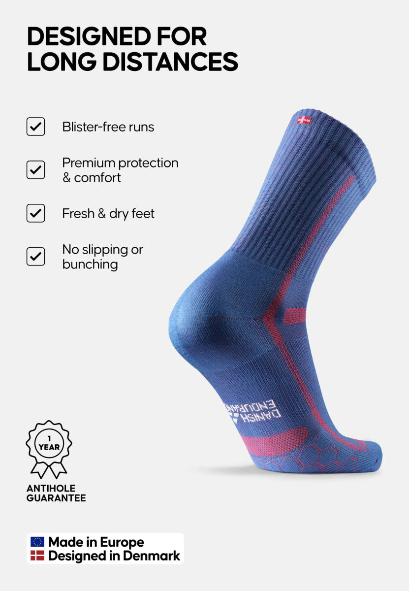 LONG - DISTANCE CREW RUNNING SOCKS - DANISH ENDURANCE