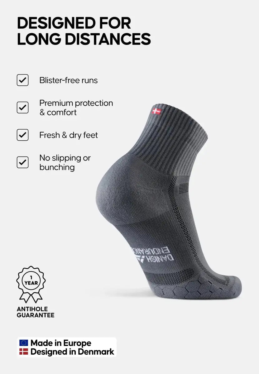 LONG DISTANCE RUNNING QUARTER SOCKS (Outlet) - DANISH ENDURANCE