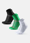 CHAUSSETTES COURTES LONG DISTANCE RUNNING - Noir | Vert | Blanc