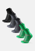 CHAUSSETTES COURTES LONG DISTANCE RUNNING - Noir | Gris | Vert