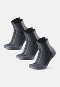 LONG DISTANCE RUNNING QUARTER SOCKS - Grey/Black