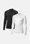 POWER COMPRESSION SHIRT - Black | White