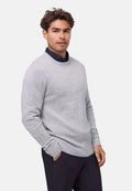 HERITAGE MERINO CASHMERE SWEATER - Light Grey Melange