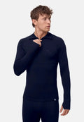 CORE MERINO HALF ZIP BASELAYER SHIRT - Dark Navy