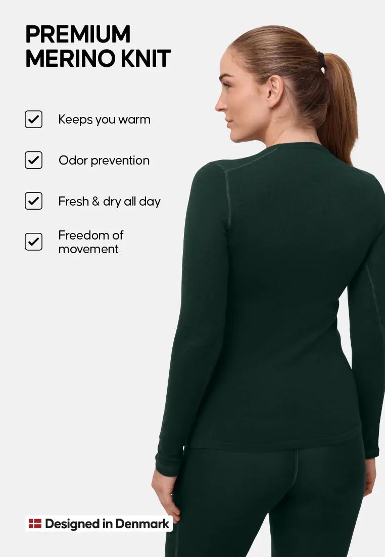 MERINO WOOL BASE LAYER SET FOR WOMEN - DANISH ENDURANCE