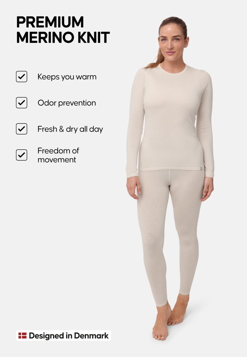 MERINO WOOL BASE LAYER SET FOR WOMEN - DANISH ENDURANCE