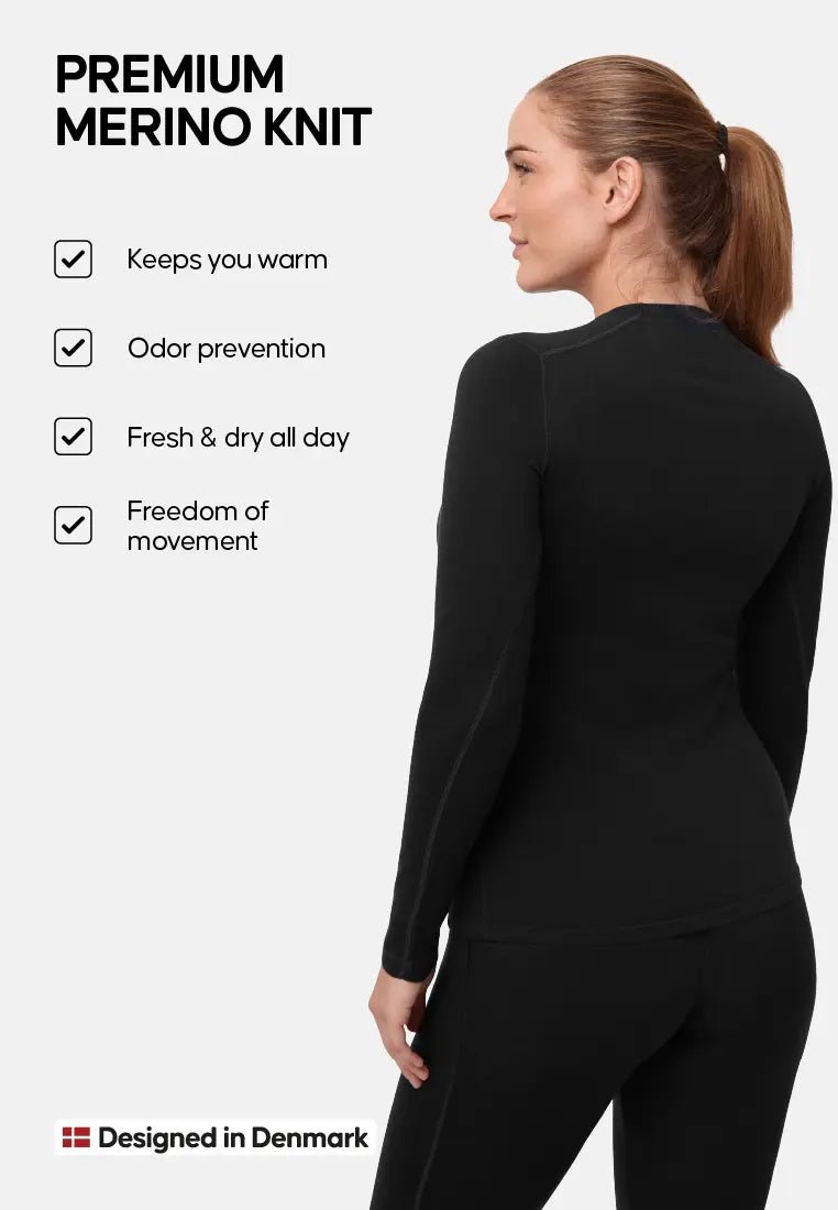 MERINO WOOL BASE LAYER SET FOR WOMEN - DANISH ENDURANCE