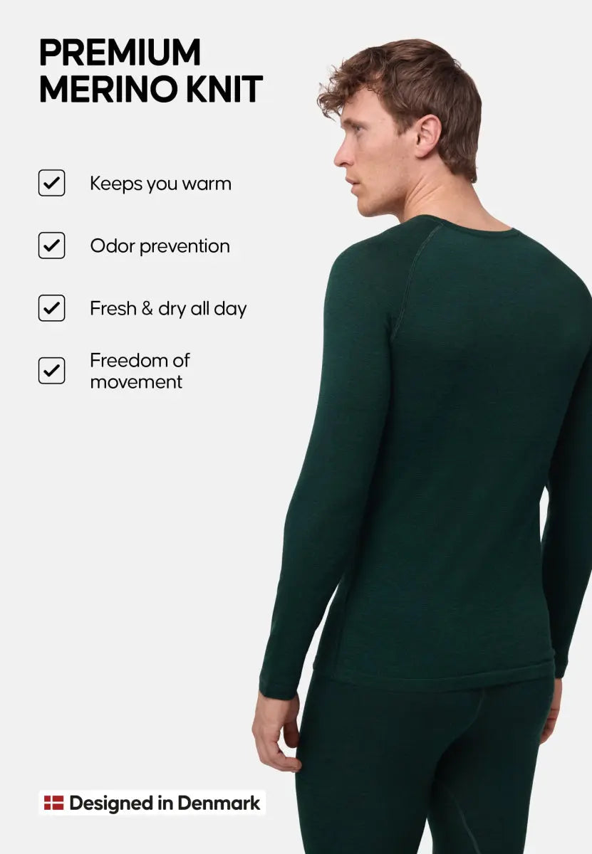 MERINO WOOL BASE LAYER SHIRT FOR MEN - DANISH ENDURANCE