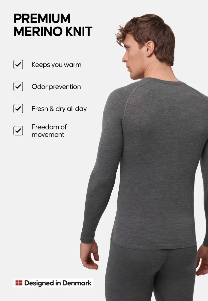 MERINO WOOL BASE LAYER SHIRT FOR MEN - DANISH ENDURANCE