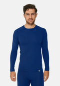 T-SHIRT MANCHES LONGUES BASELAYER EN LAINE MERINOS POUR HOMMES - Bleu marine