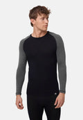 CORE MERINO BASELAYER SHIRT - Black/Dark Grey