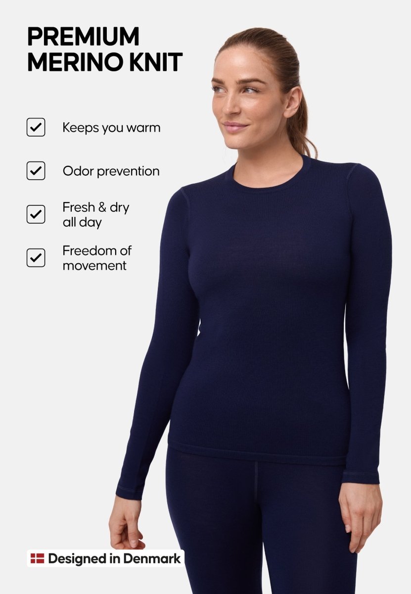 MERINO WOOL BASE LAYER SHIRT FOR WOMEN - DANISH ENDURANCE