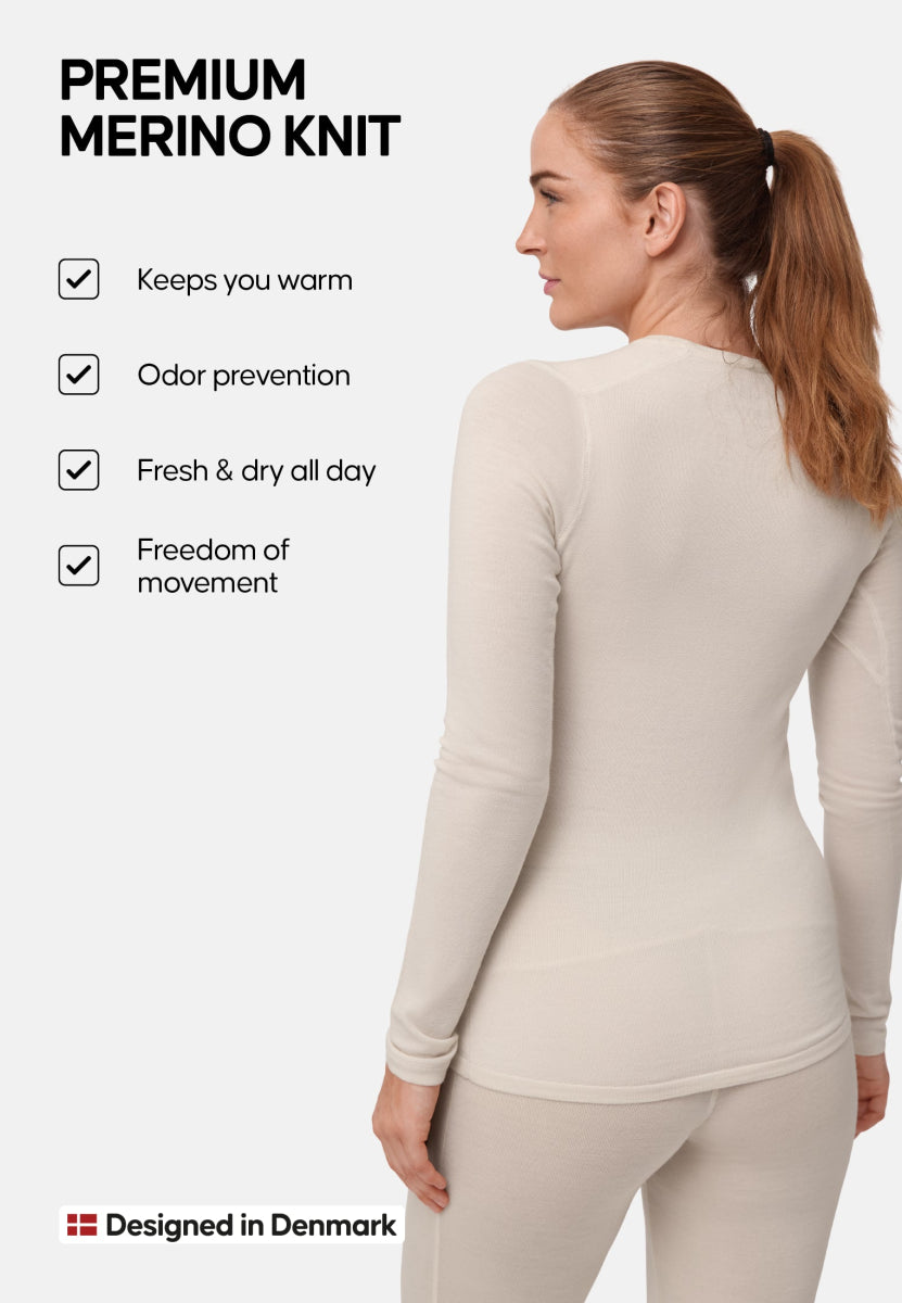MERINO WOOL BASE LAYER SHIRT FOR WOMEN - DANISH ENDURANCE