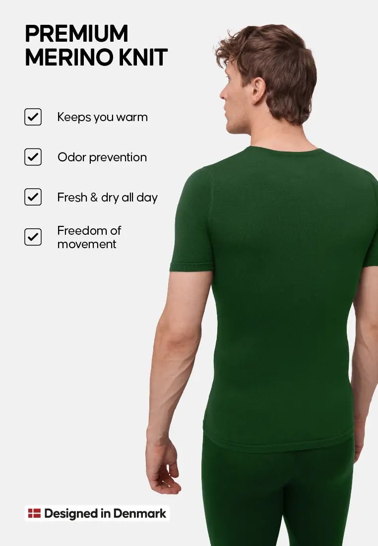 MERINO WOOL BASE LAYER T - SHIRT FOR MEN - DANISH ENDURANCE
