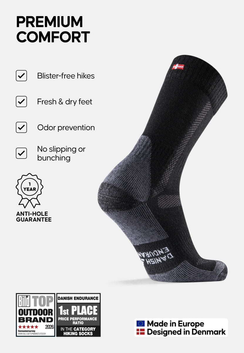 MERINO WOOL HIKING SOCKS - DANISH ENDURANCE