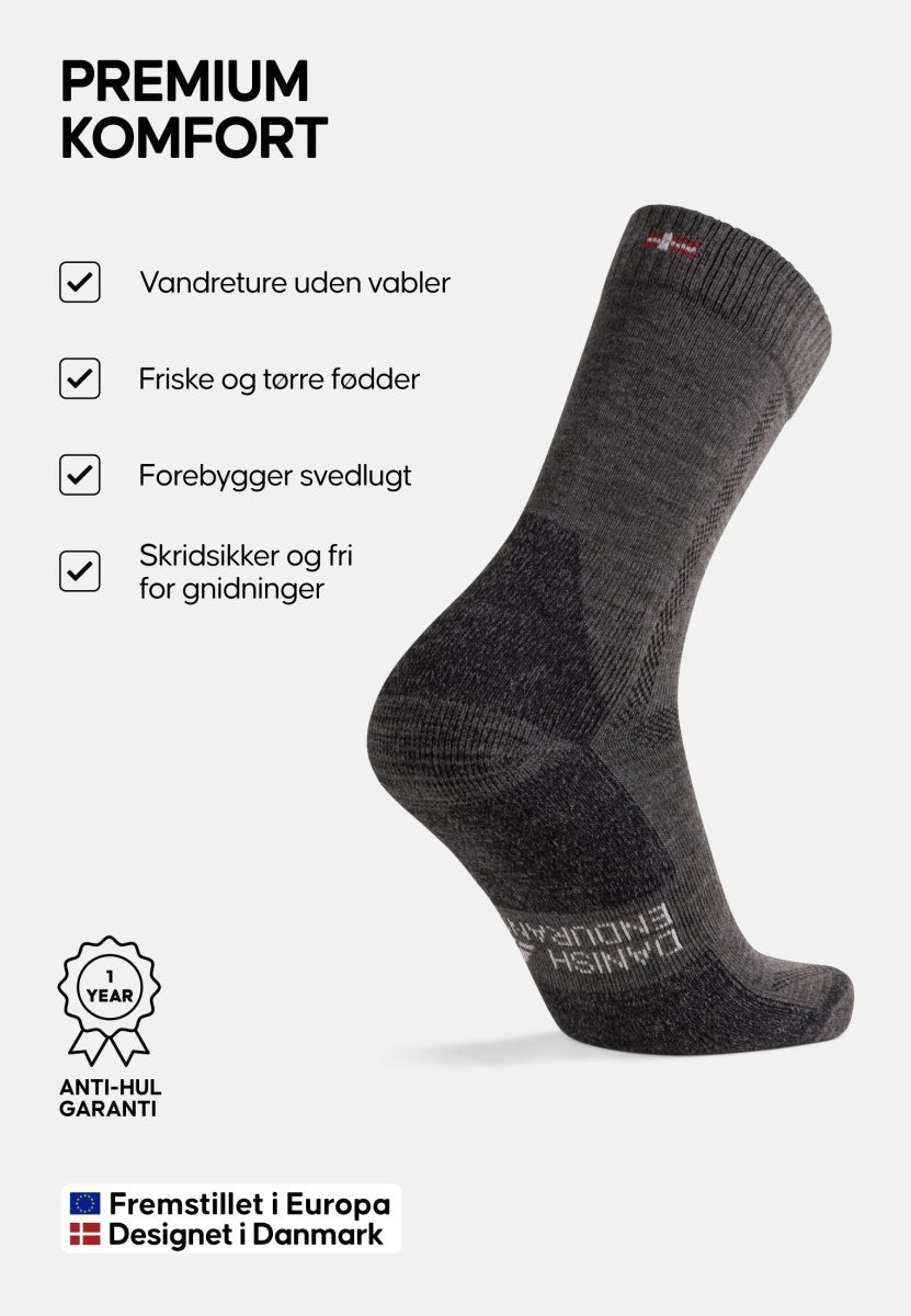 MERINO WOOL HIKING SOCKS - DANISH ENDURANCE