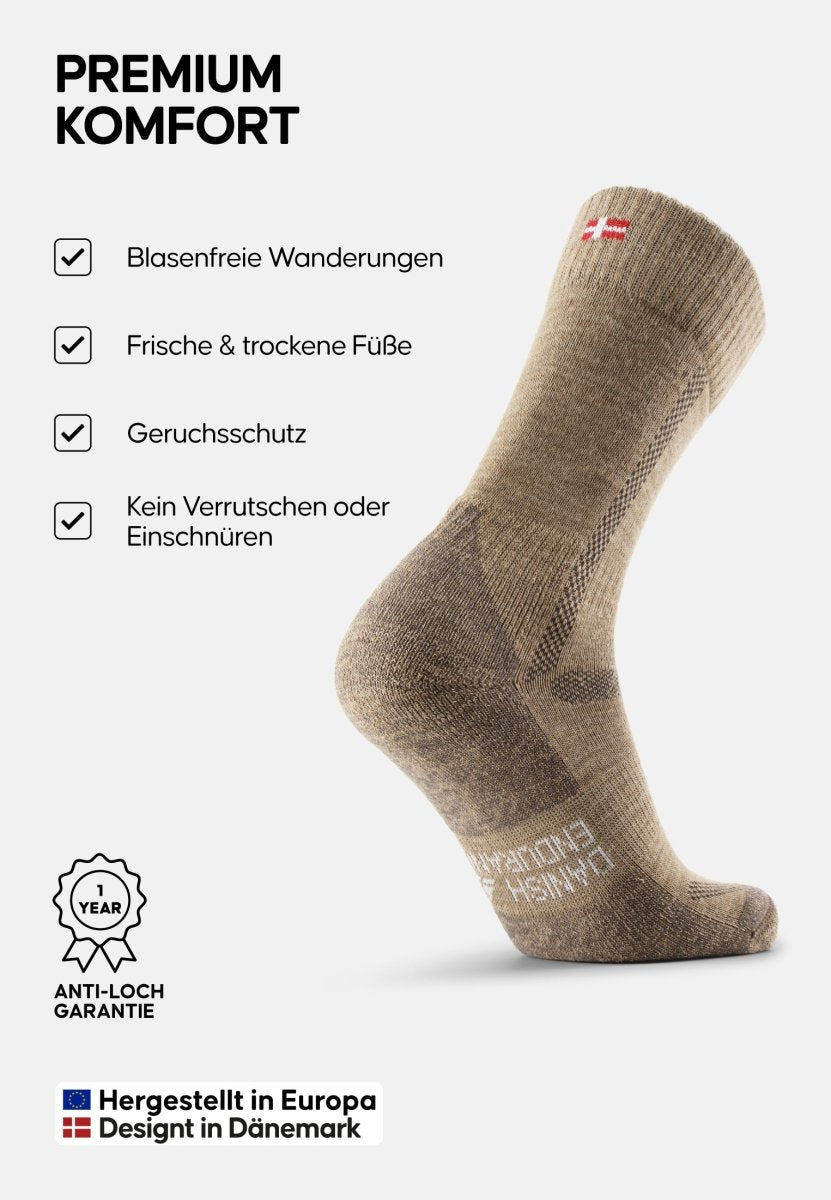 MERINO WOOL HIKING SOCKS - DANISH ENDURANCE