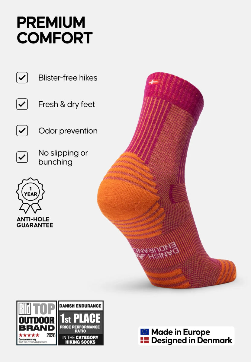 MERINO WOOL HIKING SOCKS LIGHT - DANISH ENDURANCE