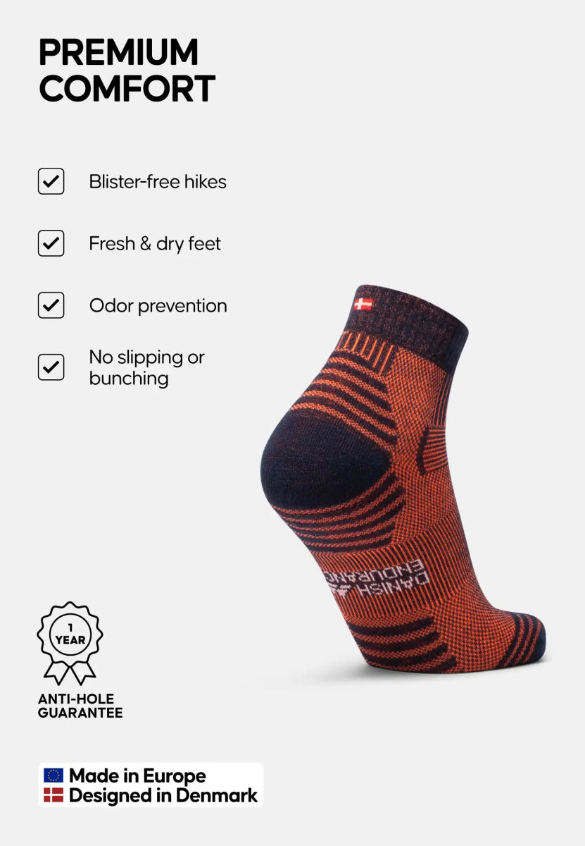 MERINO WOOL HIKING SOCKS LOW CUT - DANISH ENDURANCE