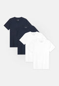 EASE T-SHIRT - White | Dark Navy