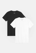 EASE V-NECK T-SHIRT - Black | White