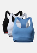 ORGANIC COTTON BRALETTE - Black | Grey Melange | Light Blue