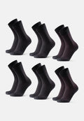 CHAUSSETTES MI-MOLLET COTTON - Noir/rayure noire | Rayure noire/bordeaux | Bande noire/grise