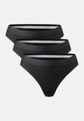 ORGANIC COTTON THONG (Outlet) - Black