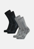 PREMIUM CALCETINES SENDERISMO CREW - Negro | Gris claro